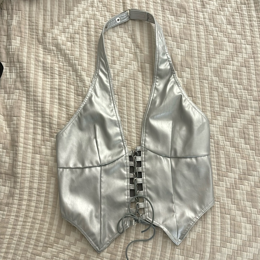 I AM GIA Silver Halter Tank